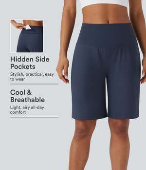 Halara SoftlyZero Airy High Waisted Cool Touch Yoga Bermuda Shorts